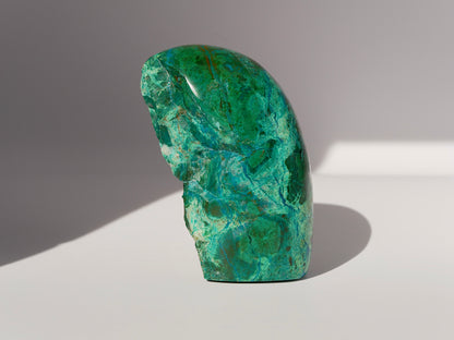 Chrysocolle semi polie, semi-brute