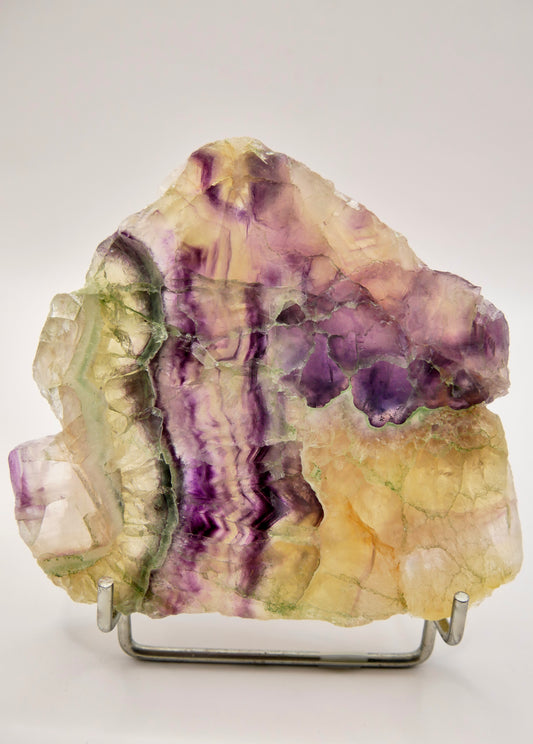 Grande tranche de Fluorite multicolore