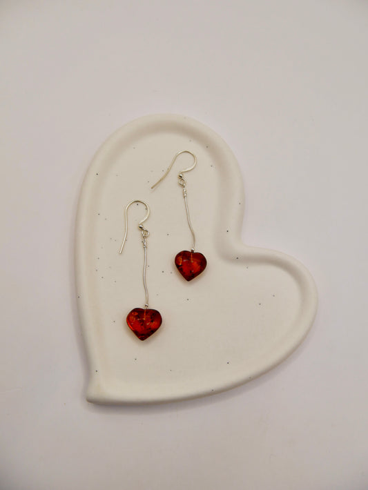 Boucles d'oreilles pendantes en Ambre